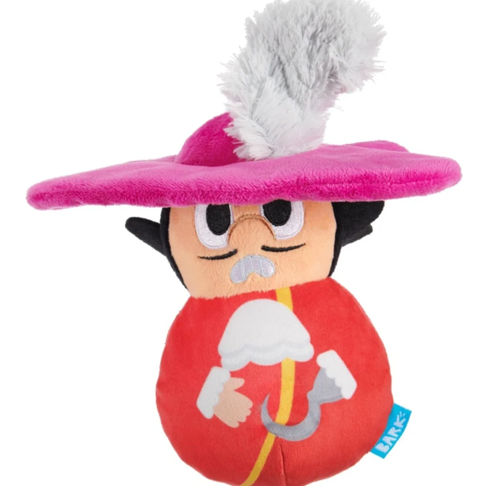 Halloween BarkBox Disney Villains Dog Toy Captain Hook Plush XS-M Peter Pan Bark